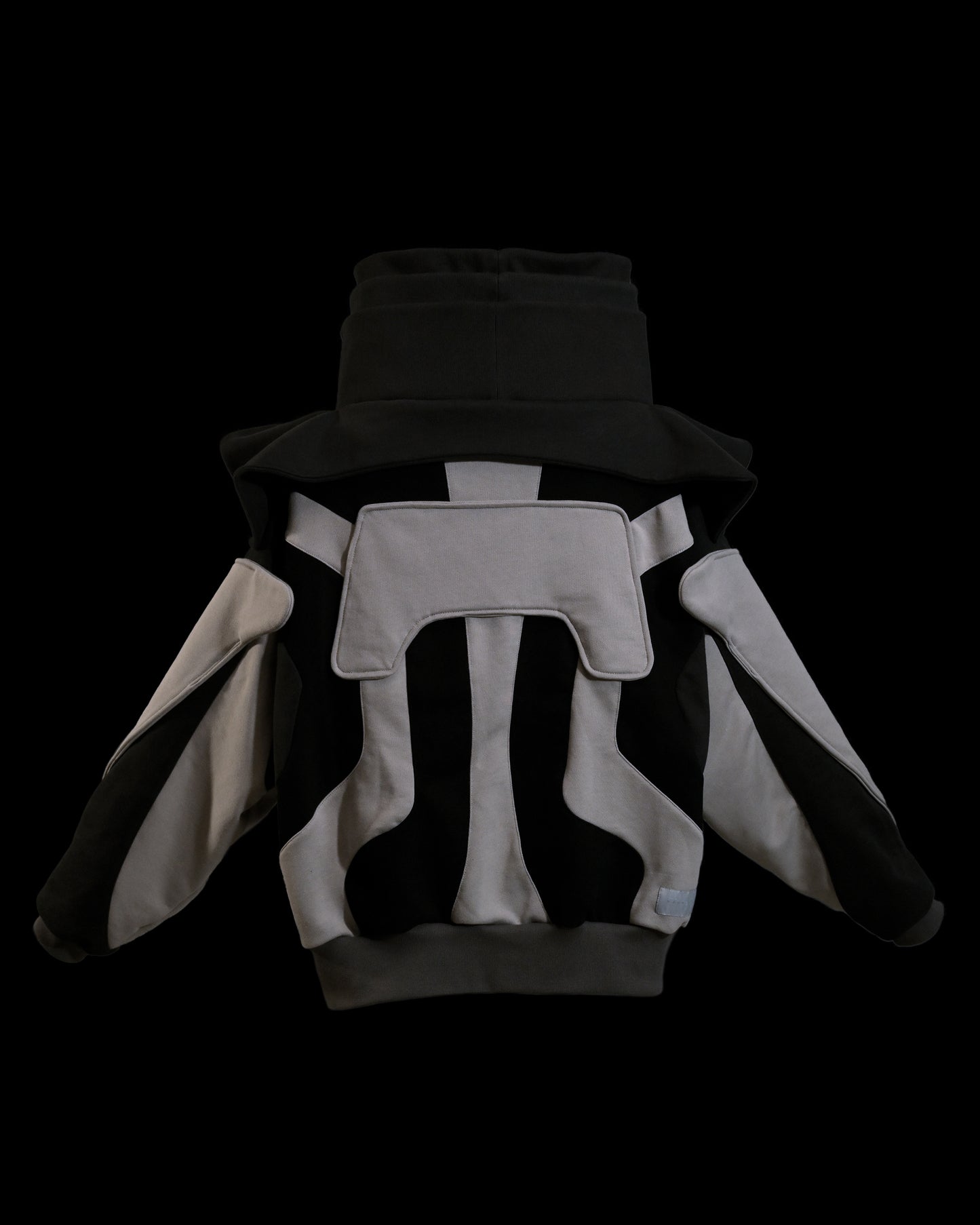 black space astronaut archive fashion sweater, back view