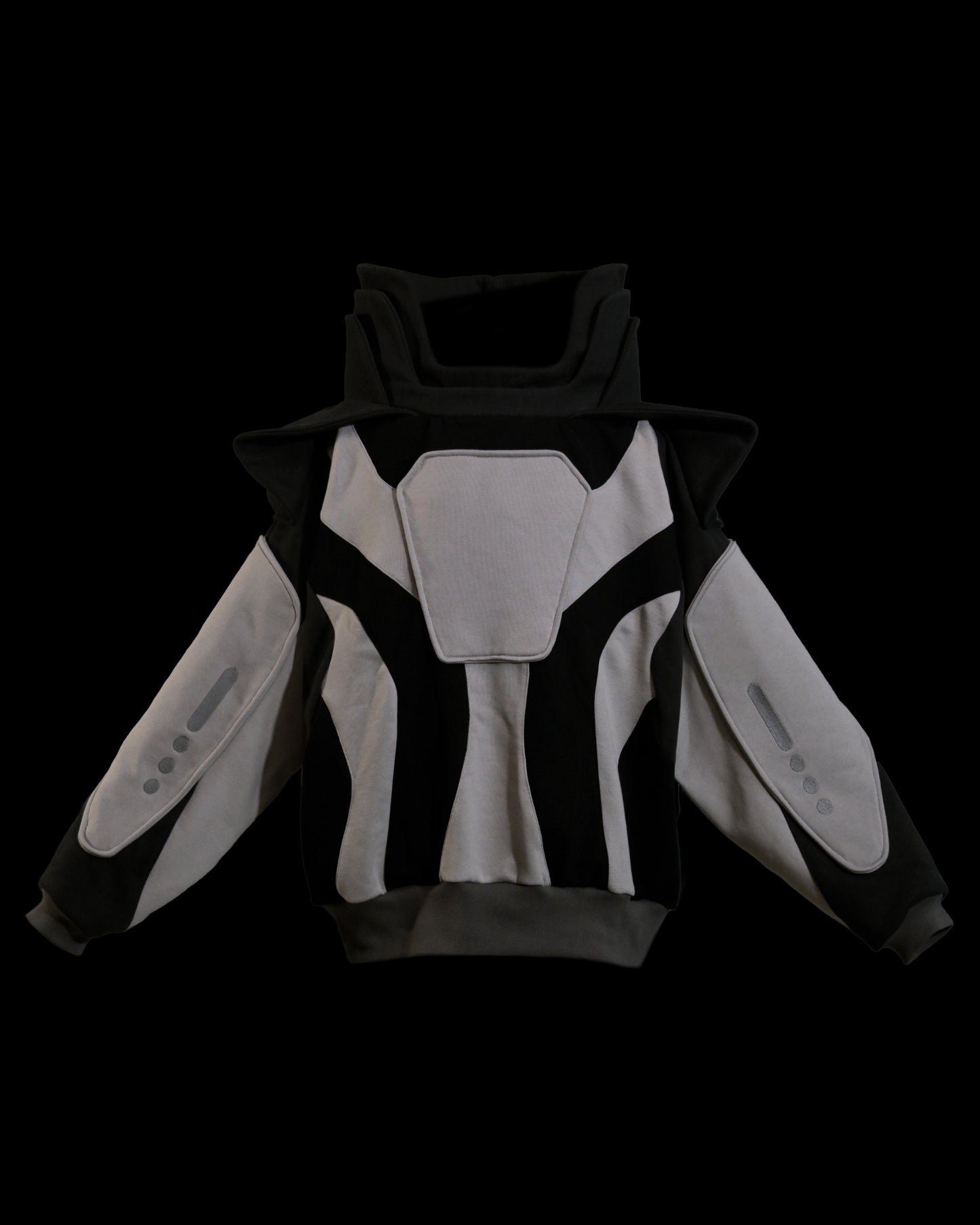 black space astronaut archive fashion sweater, front view