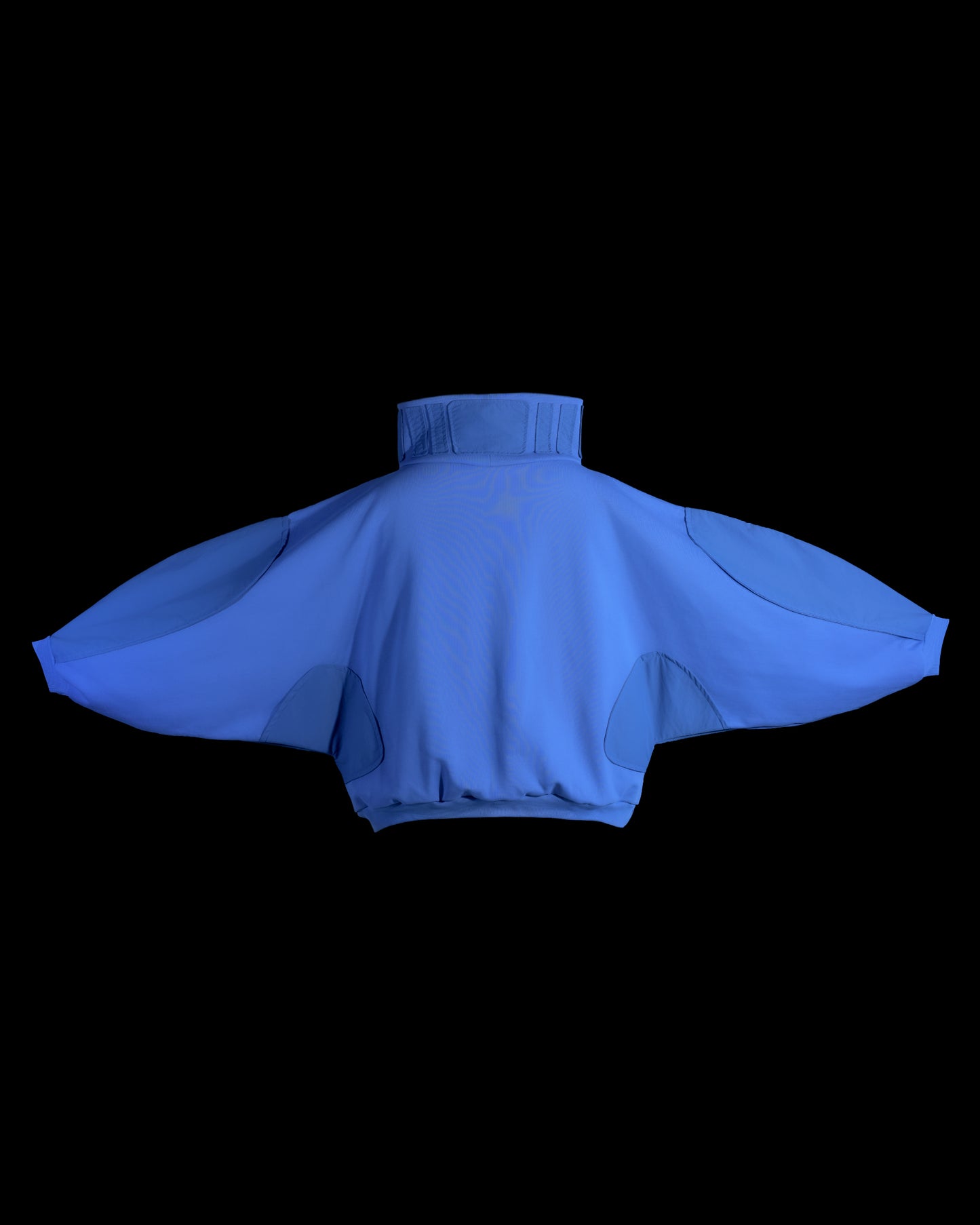 blue space streetwear archive fashion sweater, back view