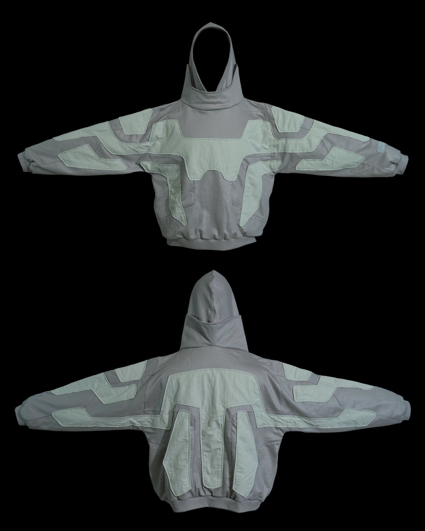 extraterrestrial alien sci-fi clothing hoodie, front view
