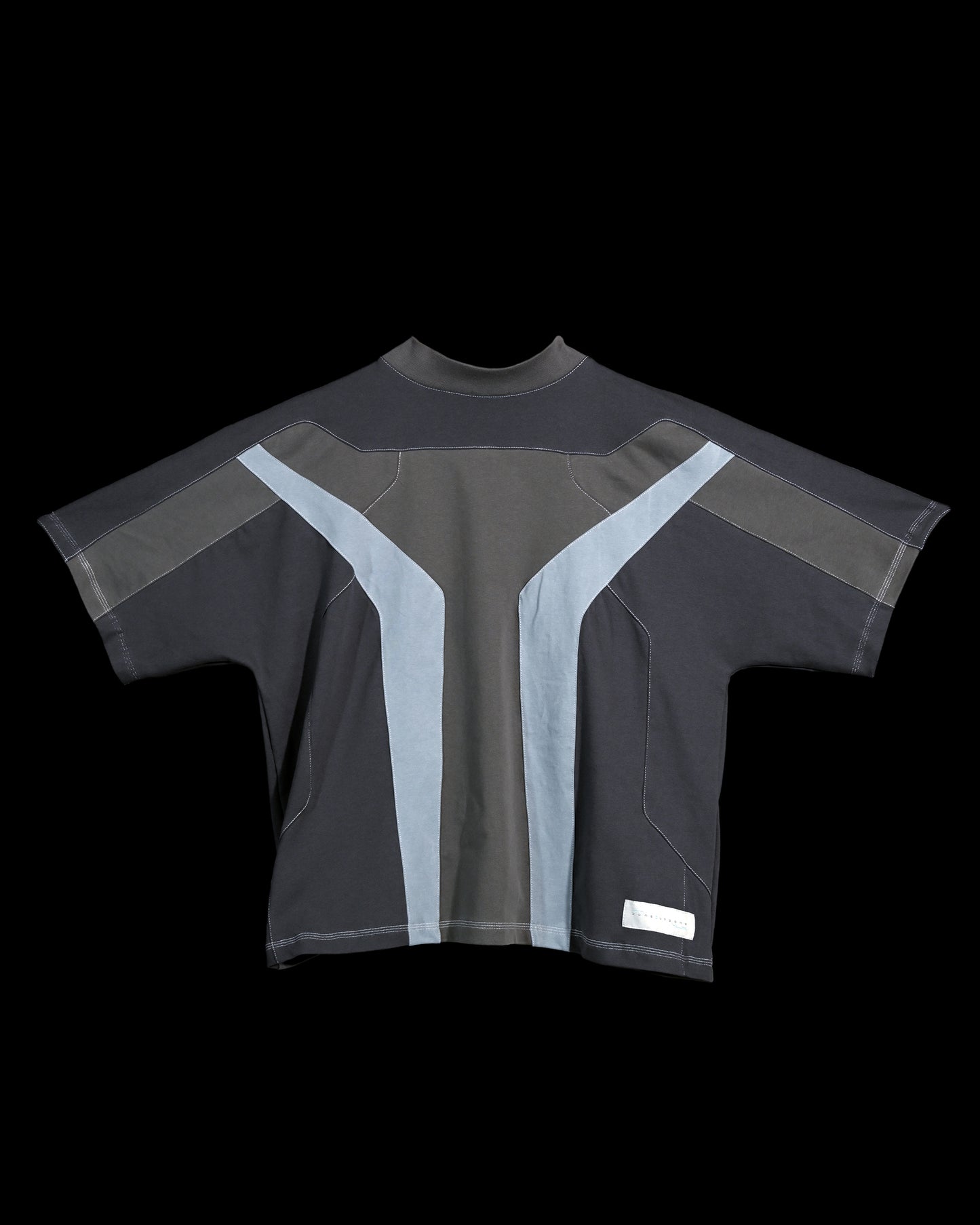 grey dykstraflex android tech core tactical tee, front view
