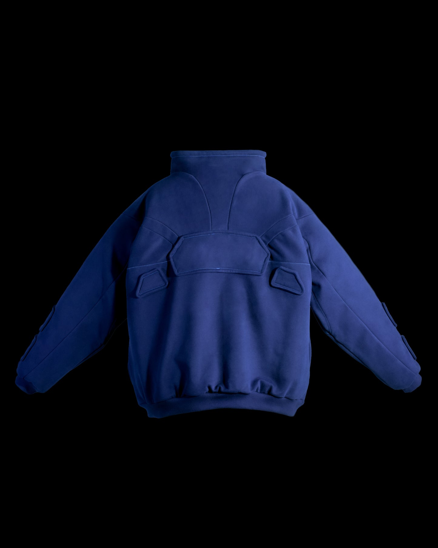 navy android space heavyweight sweater, back view