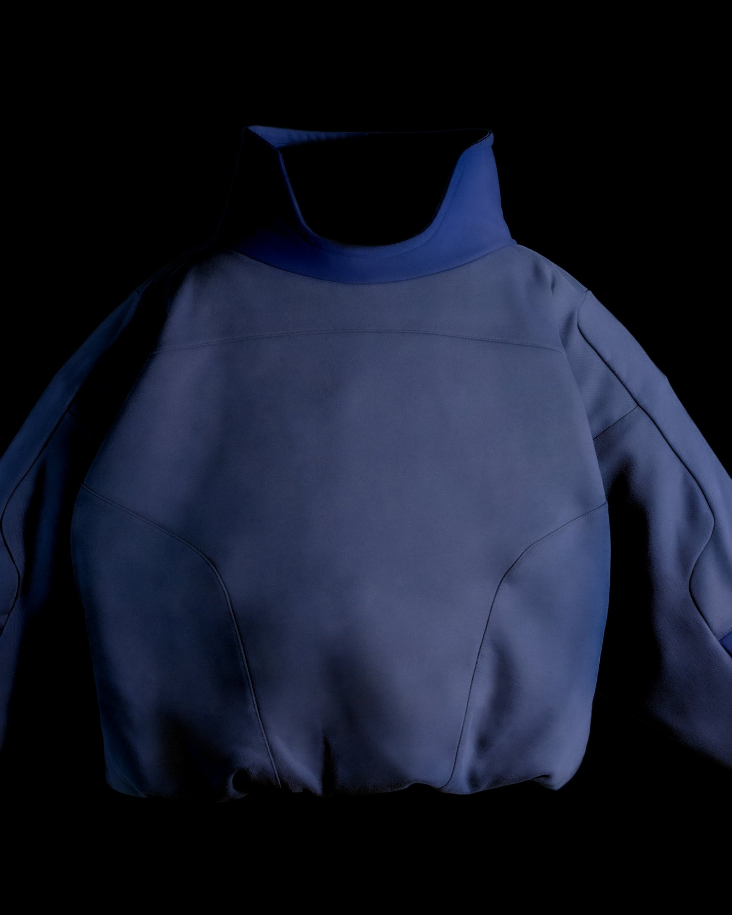 navy astro suit space streetwear fashion sweater, close up