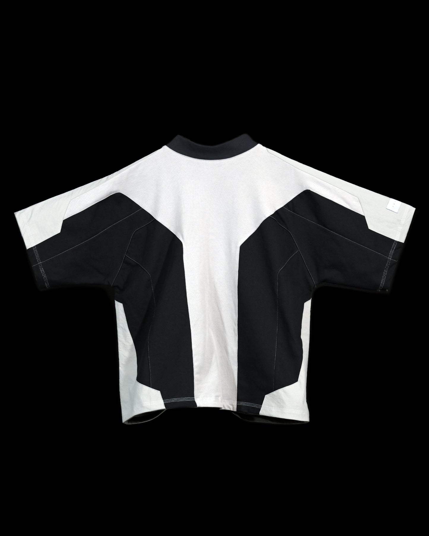 navy futuristic streetwear archive fashion tee, front view