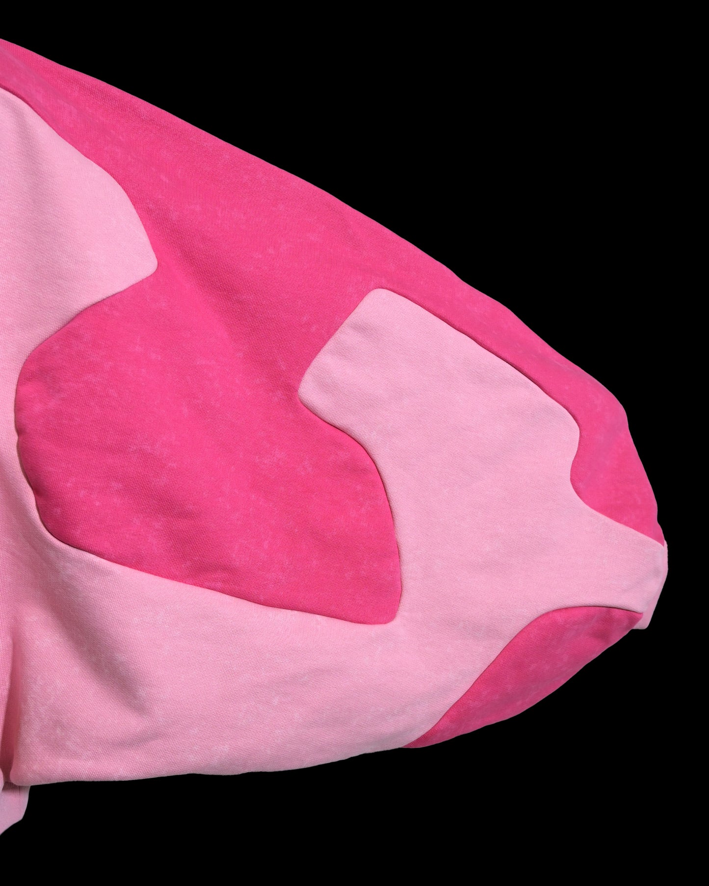 pink artificial love cyberpunk cropped women's sweater, sleeve view