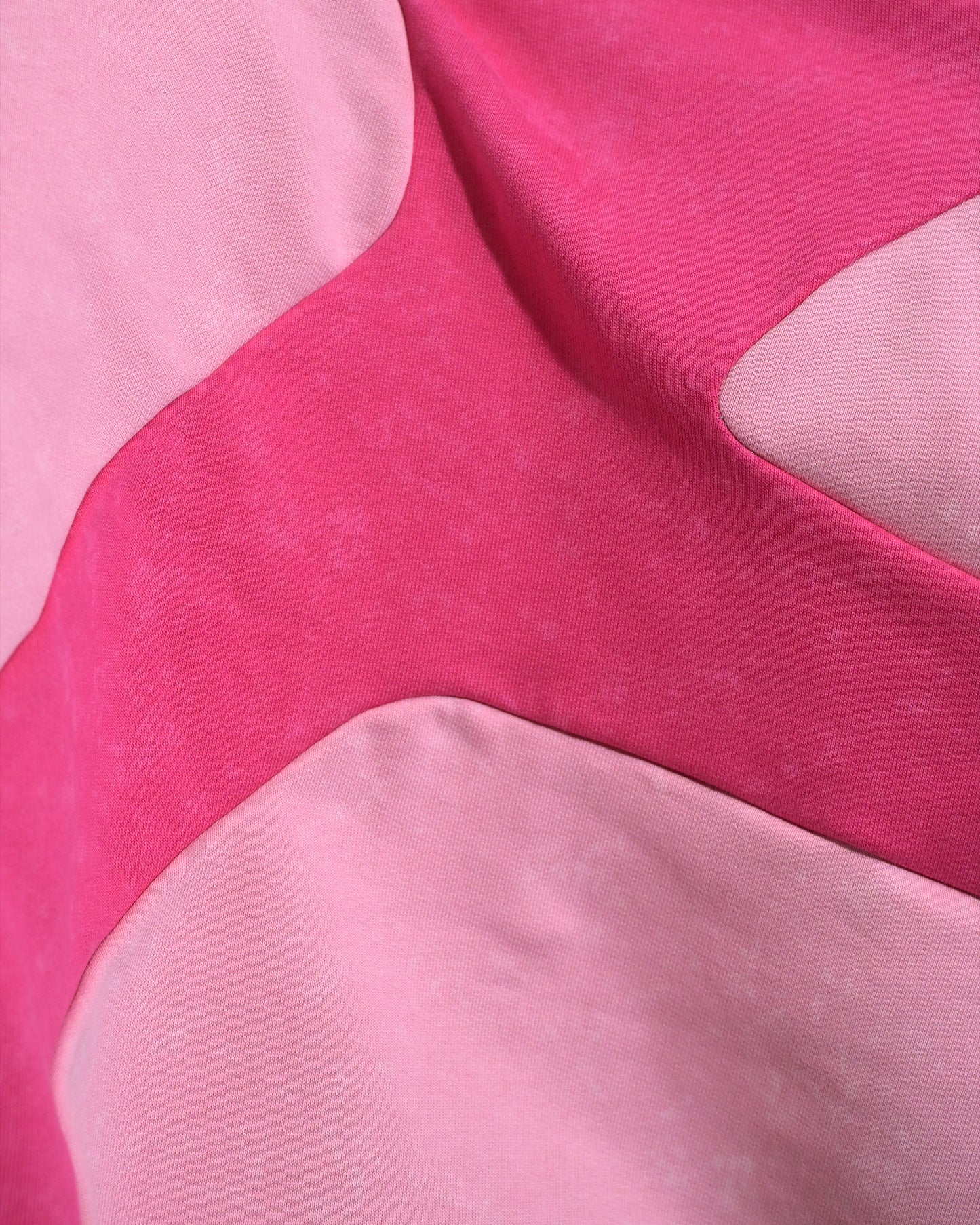 pink artificial love cyberpunk cropped women's sweater, stitching view