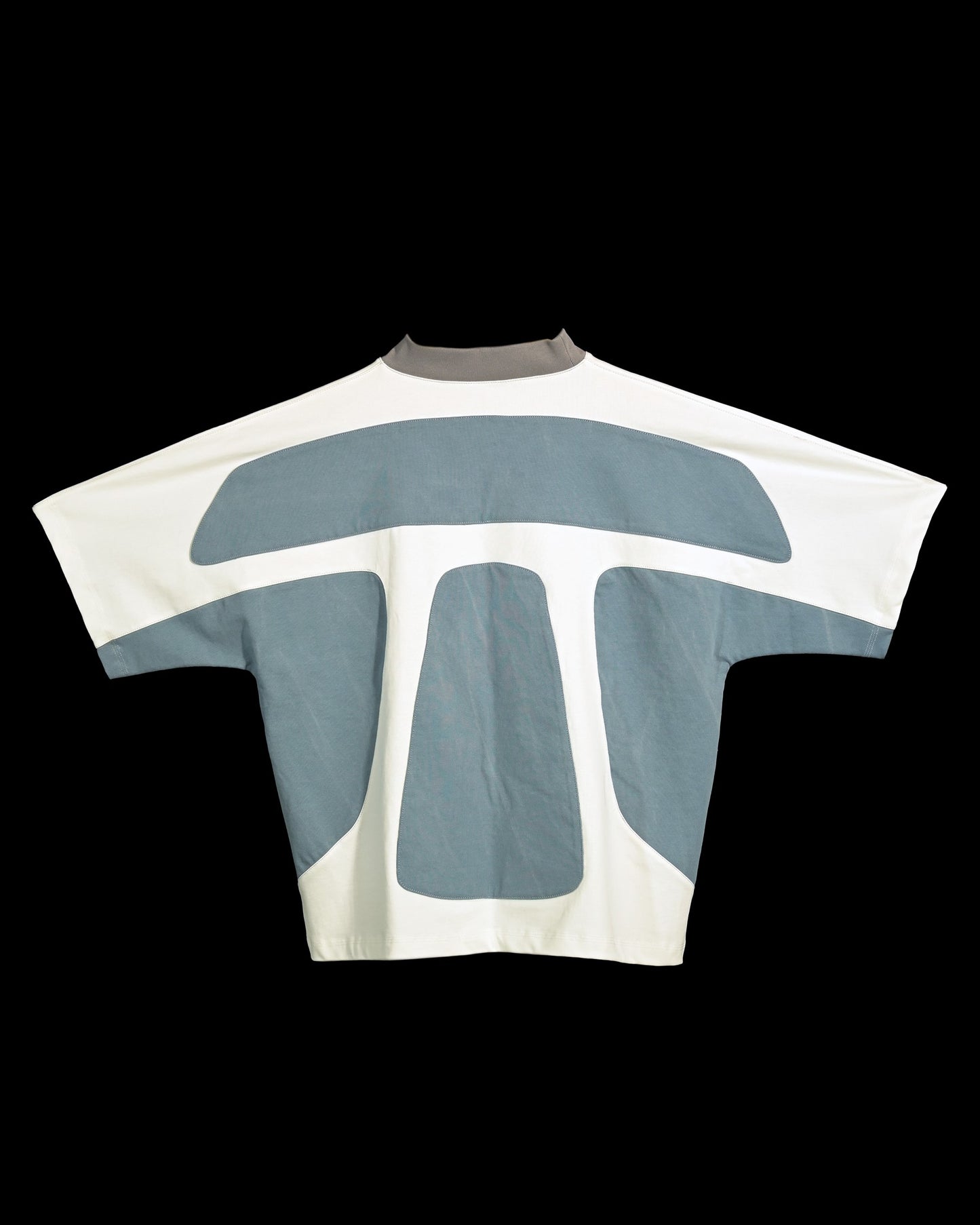 white quantum cyberpunk space tee, back view