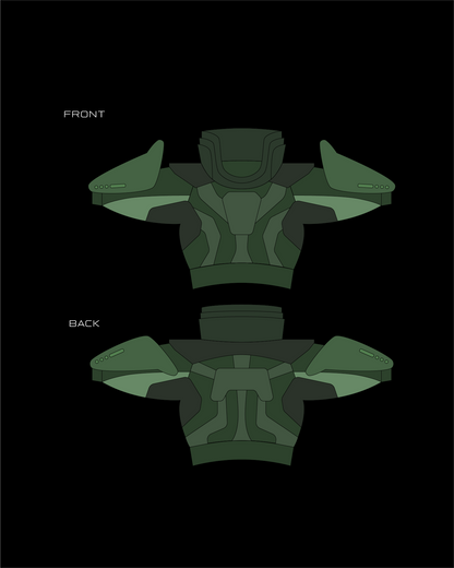 Space Cruiser Lieutenant V2 - Military Green/White L/XL (Copy)