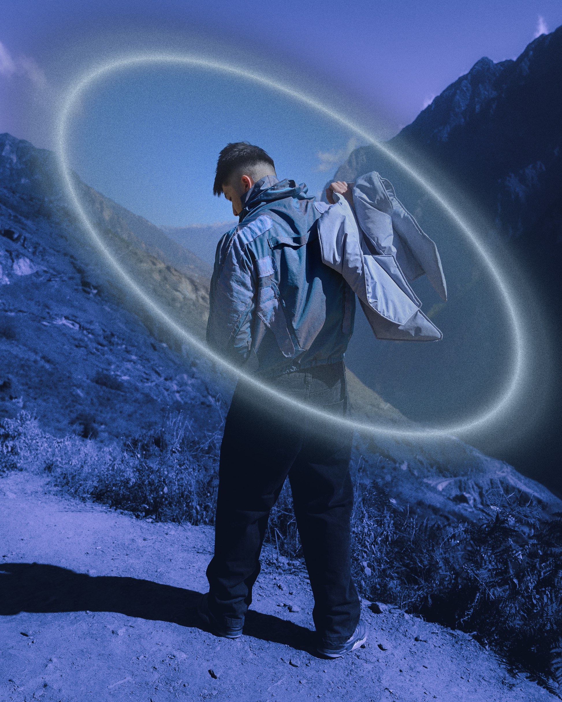 alien extraterrestrial ufo archive clothing experimental jacket, back model view