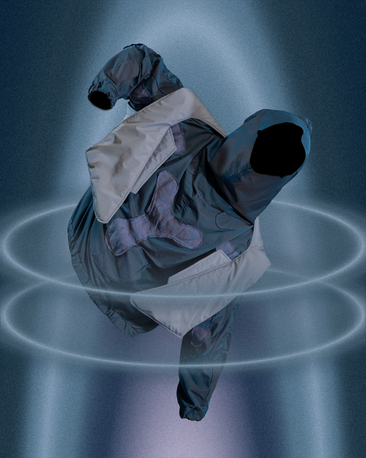 alien extraterrestrial ufo archive clothing experimental jacket, hovering view
