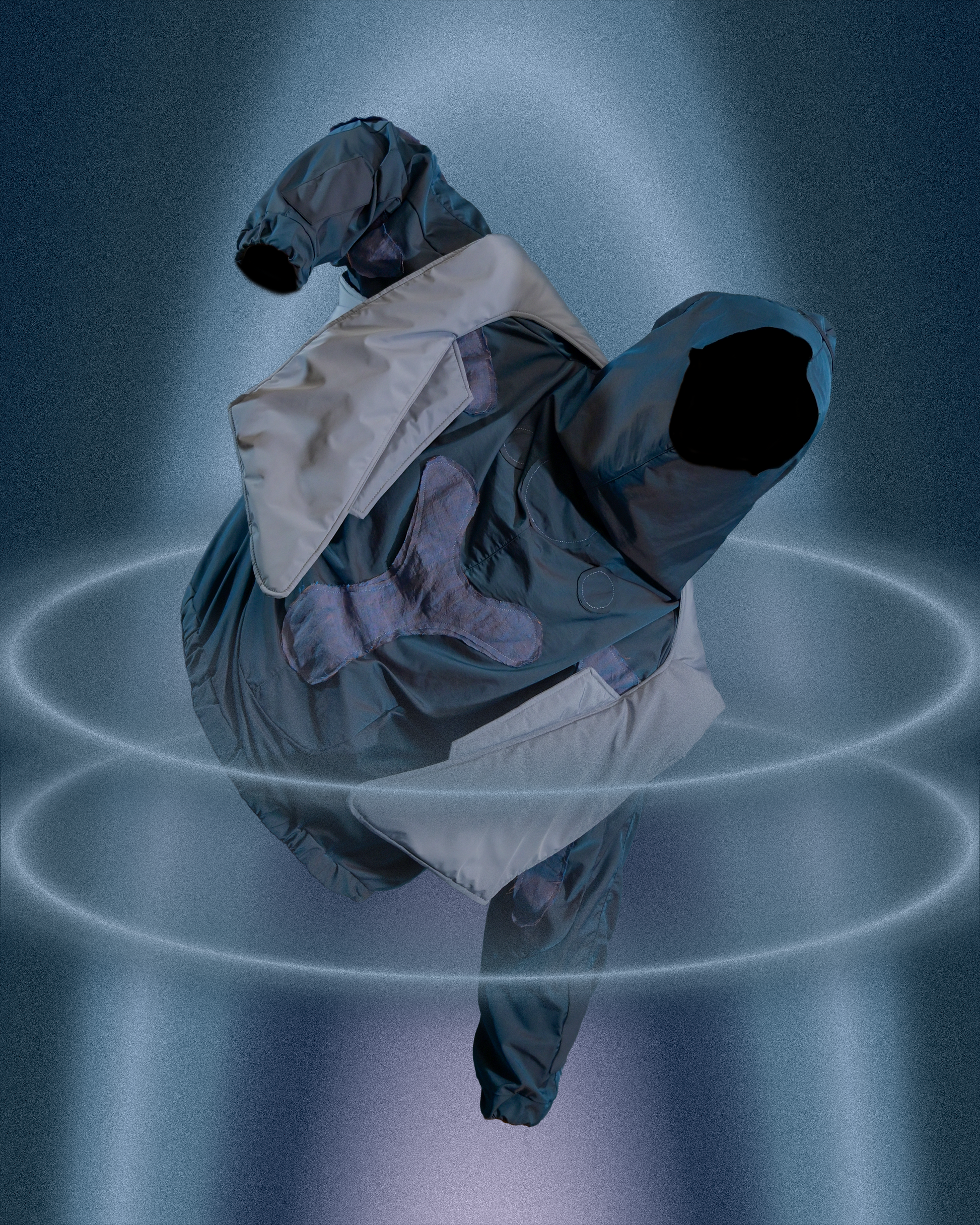 alien extraterrestrial ufo archive clothing experimental jacket, hovering view