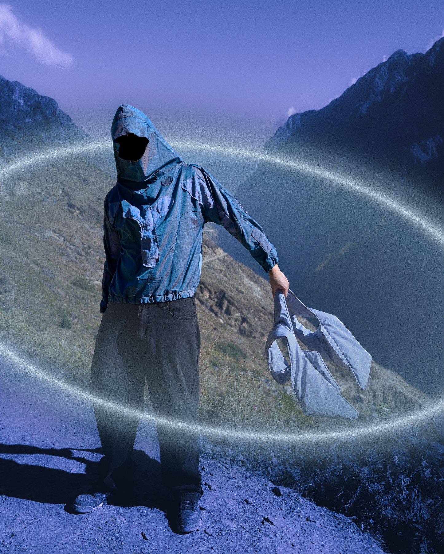 alien extraterrestrial ufo archive clothing experimental jacket, standing pose view