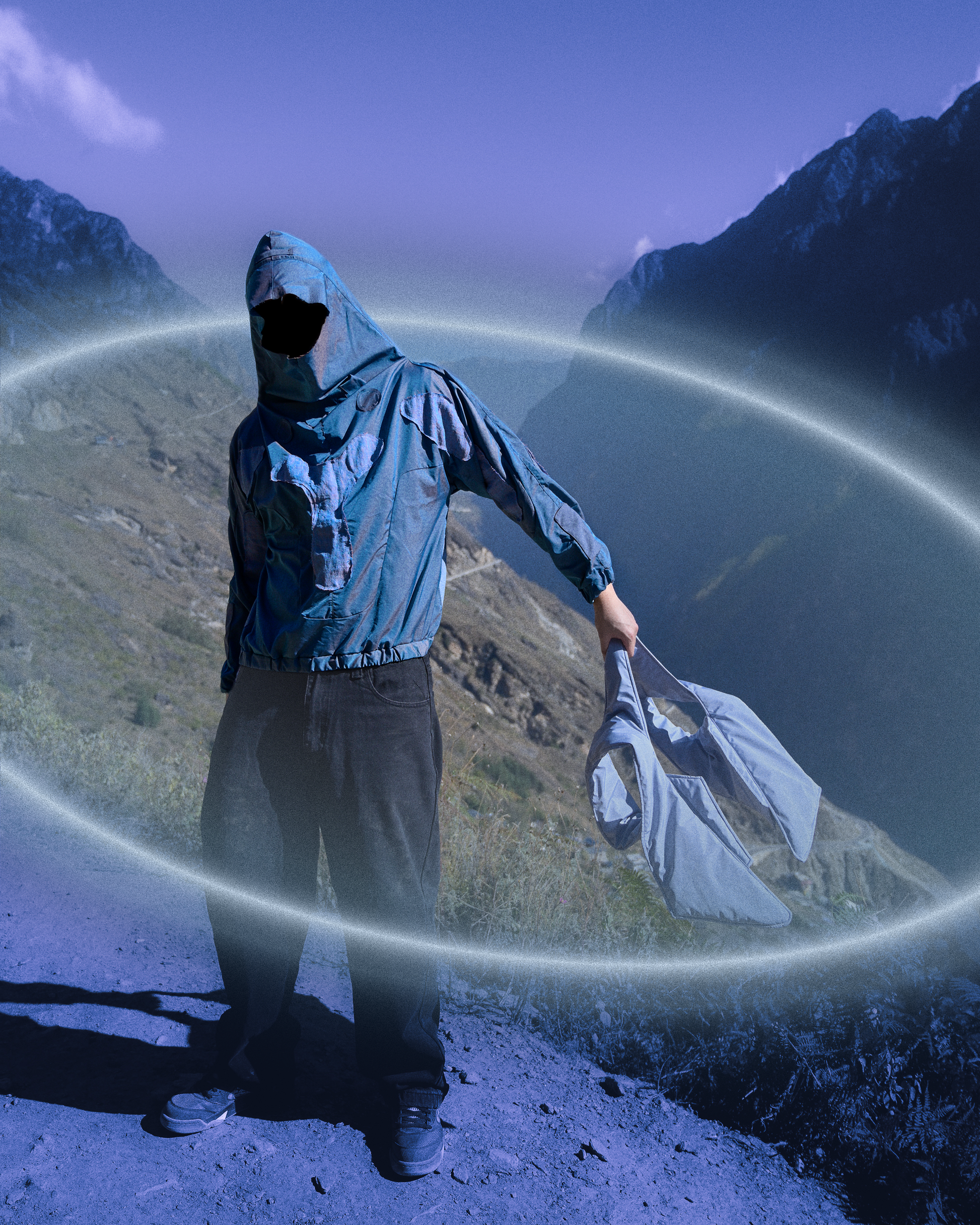 alien extraterrestrial ufo archive clothing experimental jacket, standing pose view