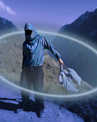 alien extraterrestrial ufo archive clothing experimental jacket, standing pose view