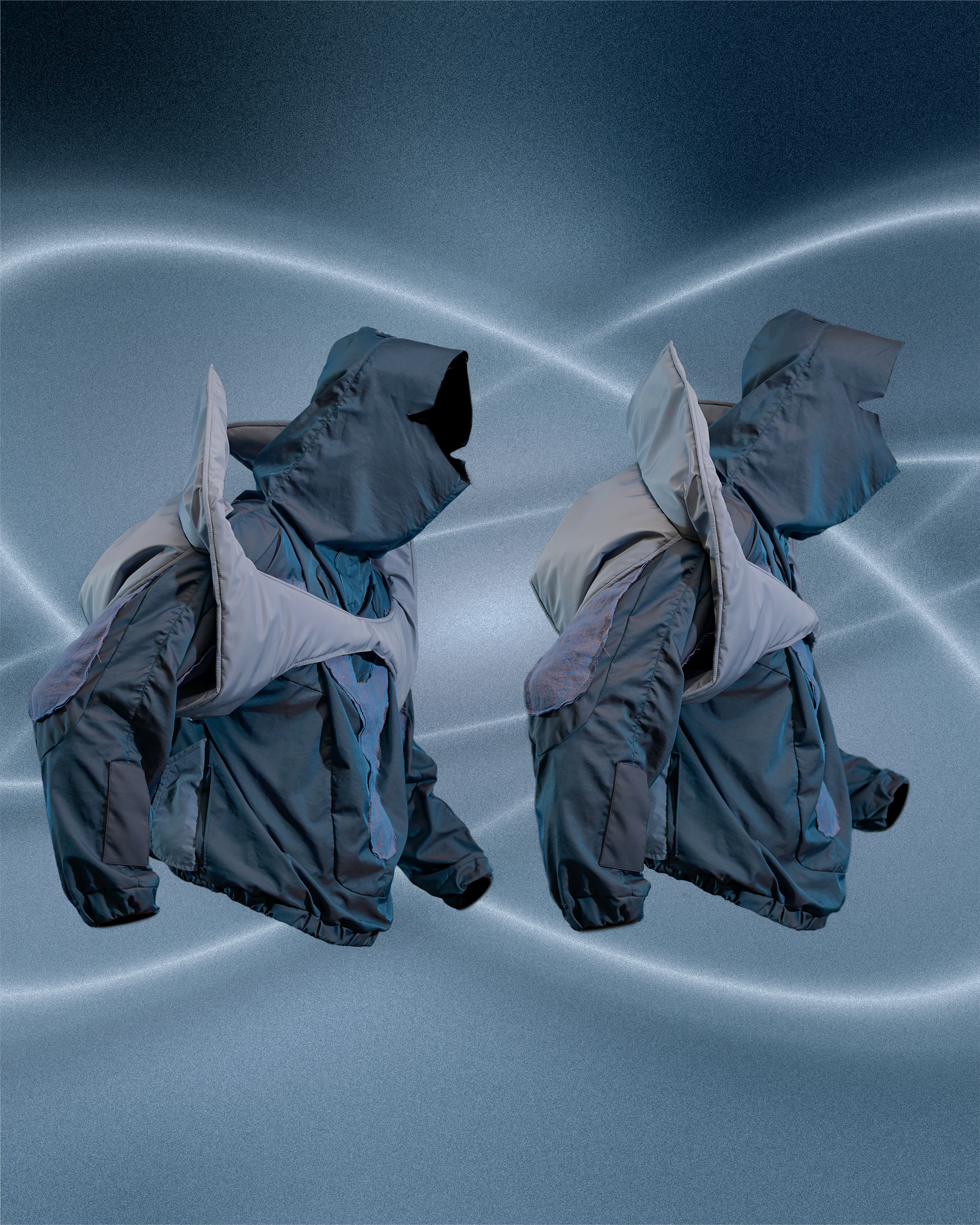 alien extraterrestrial ufo archive clothing experimental jacket, two jackets