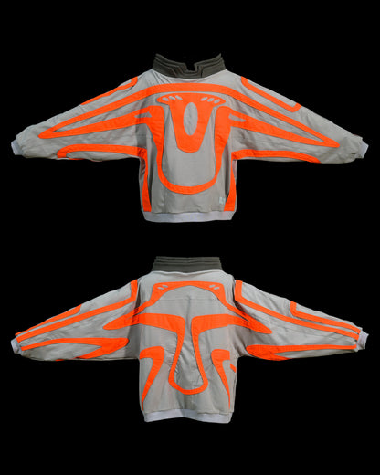 alien high fashion luxury extraterrestrial ufo long sleeve, front and back view
