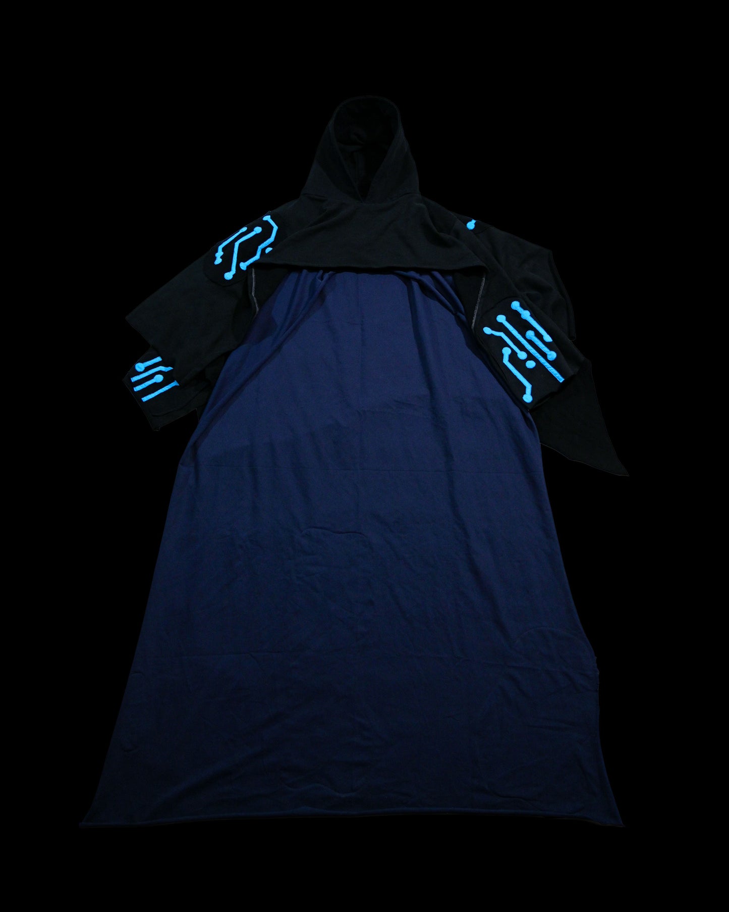 archive fashion science fiction cape cloak, front view