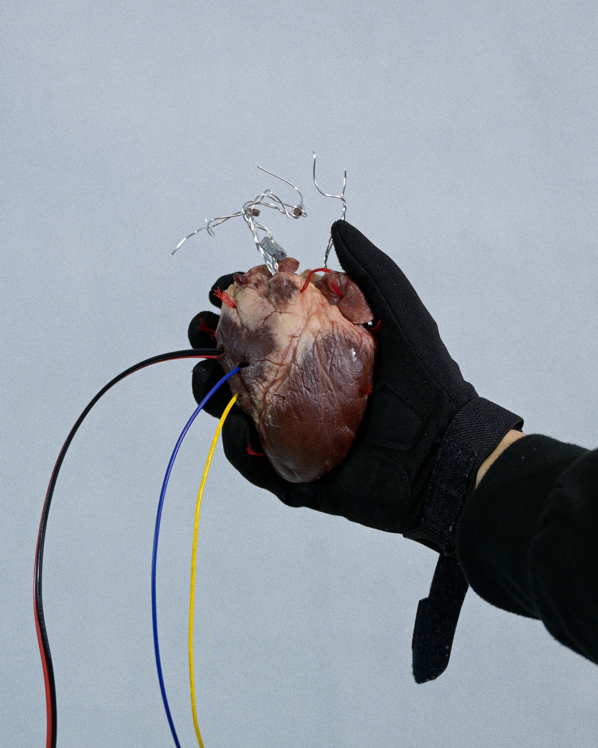 archive fashion science fiction cape cloak, hand model view