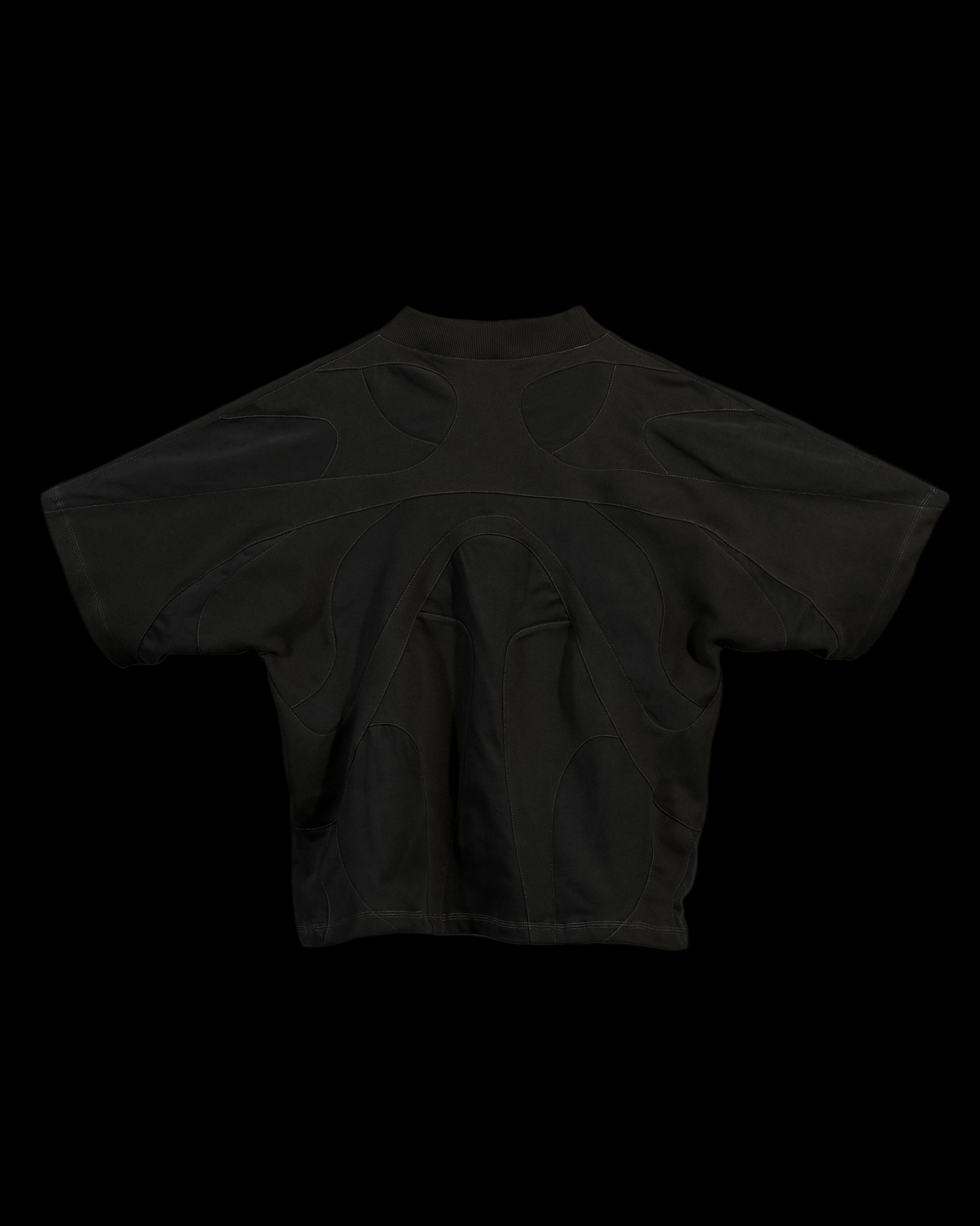 black alien modular archive fashion tee, back view