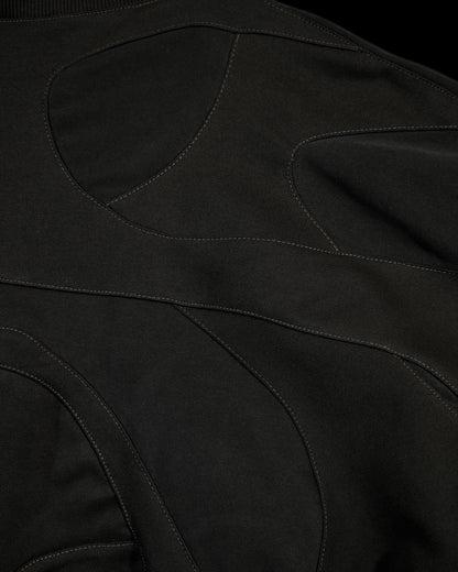 black alien modular archive fashion tee, details