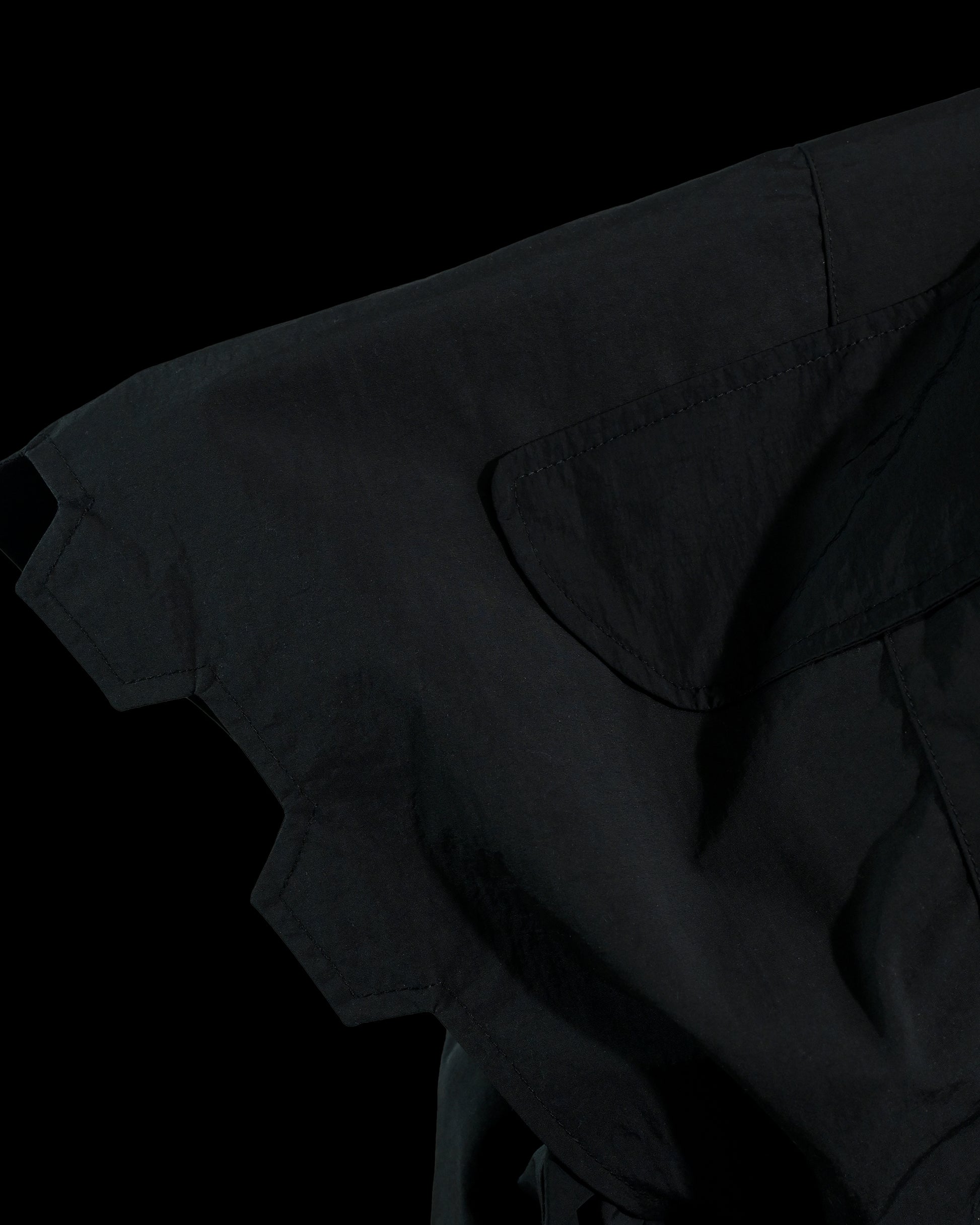 black battle mech robot futuristic jacket, sleeve view