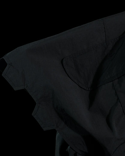 black battle mech robot futuristic jacket, sleeve view
