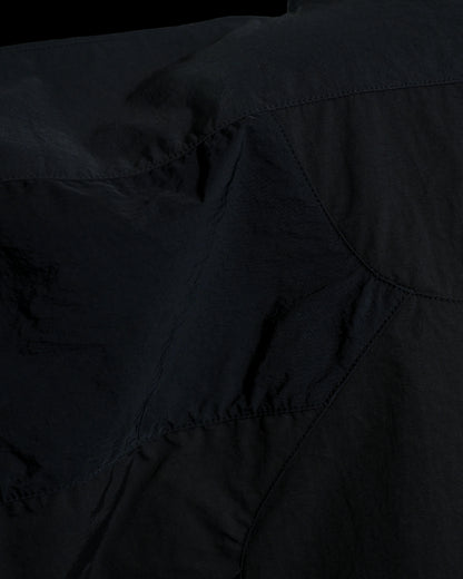 black battle mech robot futuristic jacket, stitching view