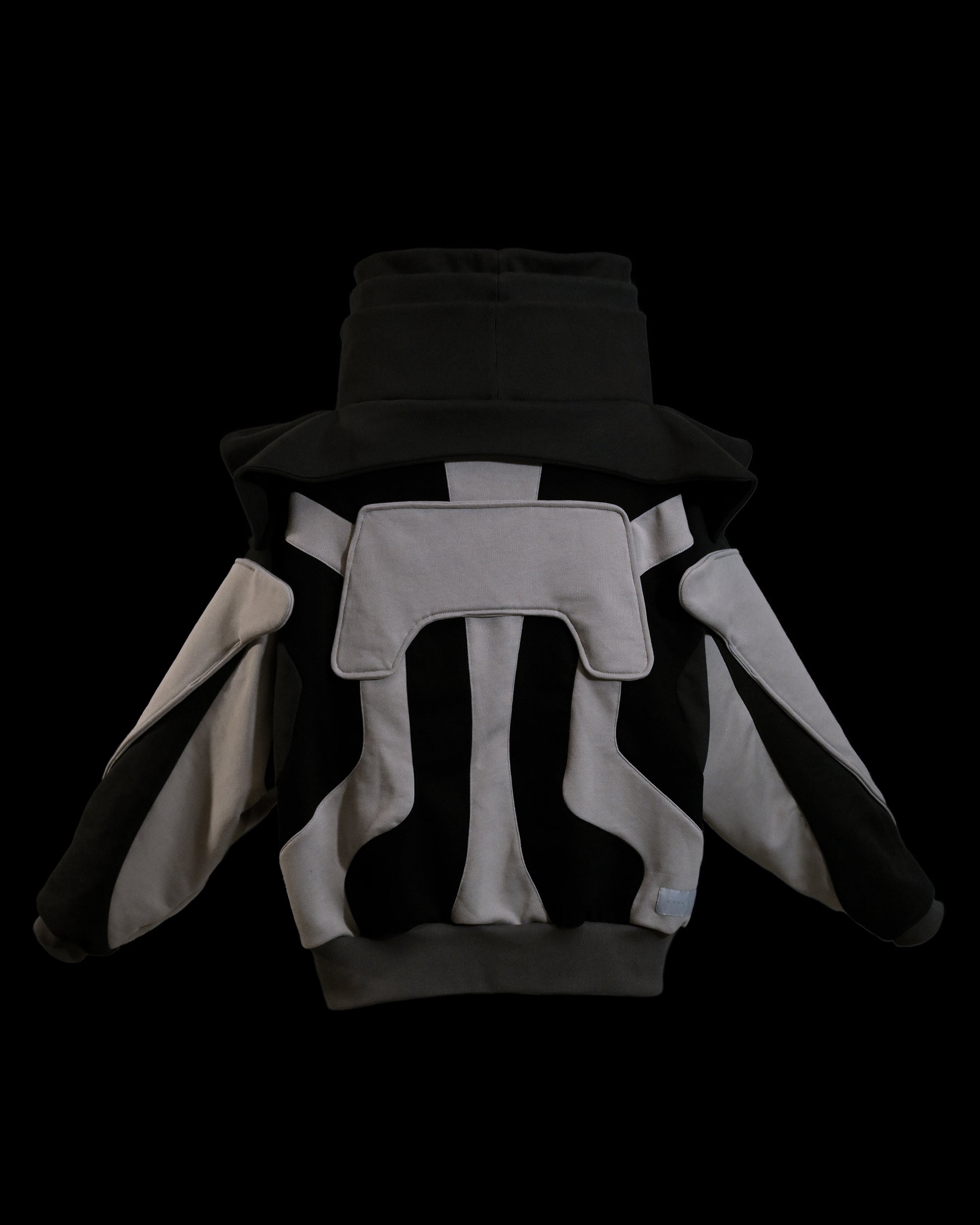 black space astronaut archive fashion sweater, back view