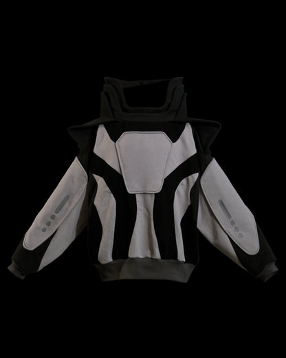 black space astronaut archive fashion sweater, front view