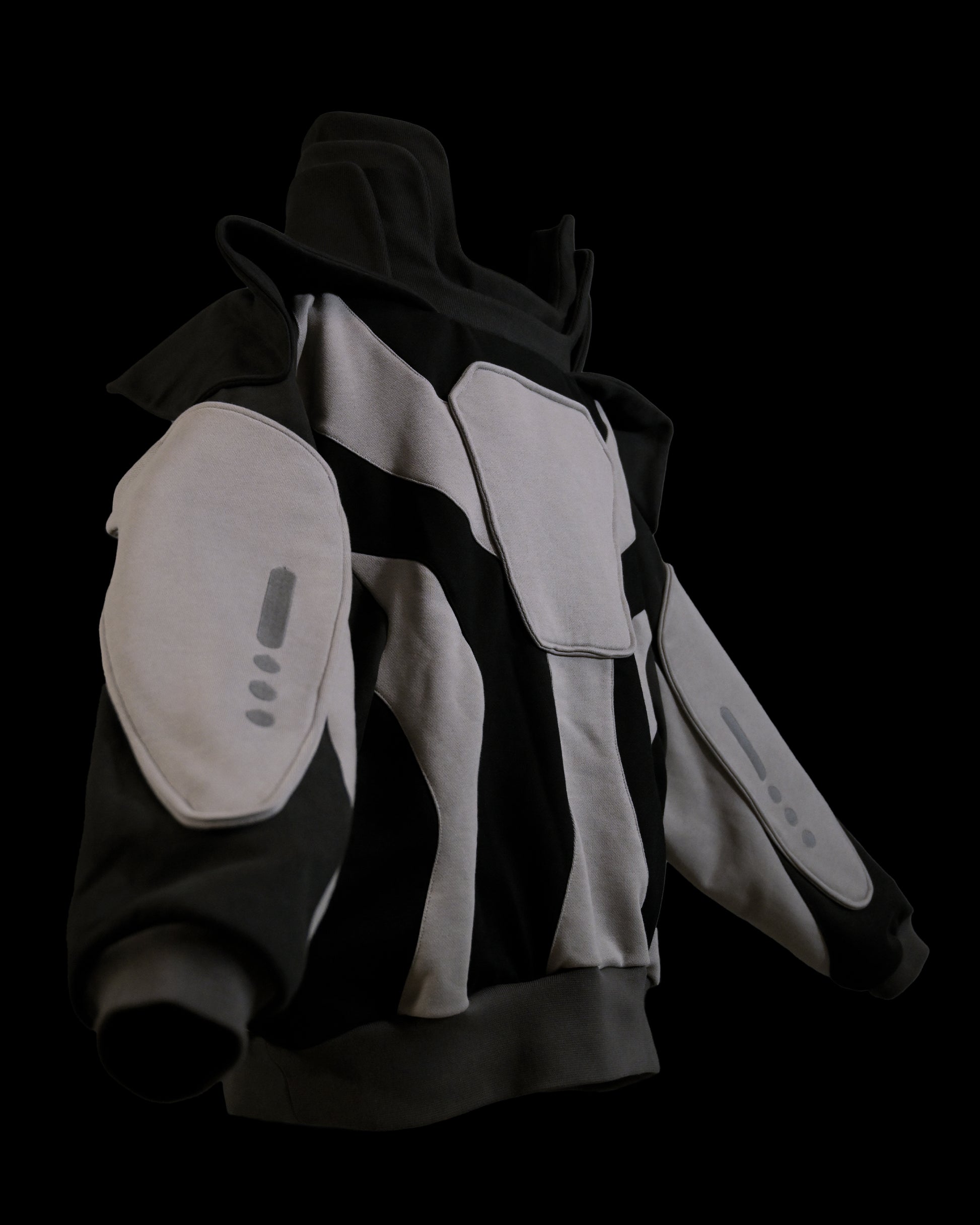 black space astronaut archive fashion sweater, side view