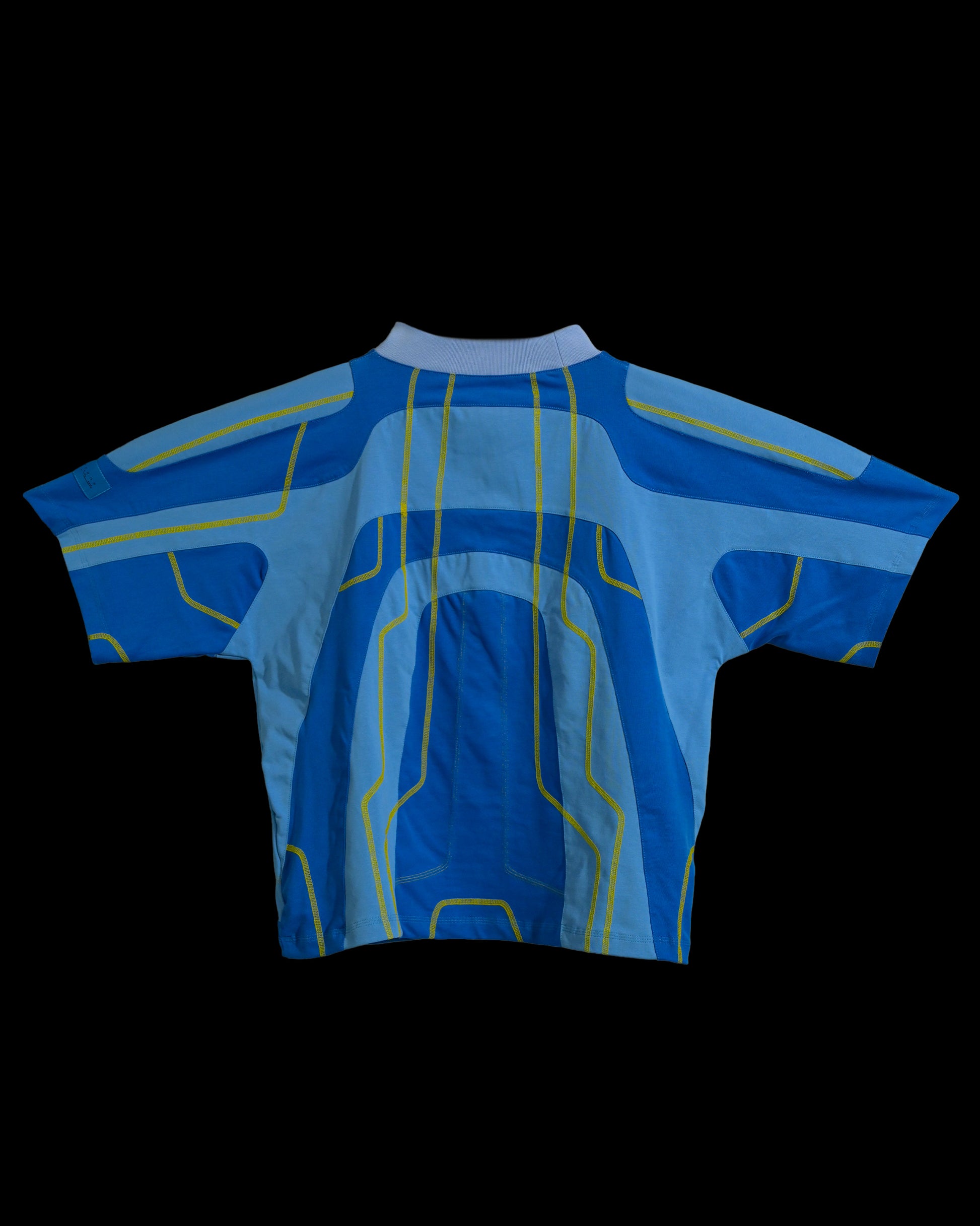 blue hydro sci-fi clothing shirt, back view