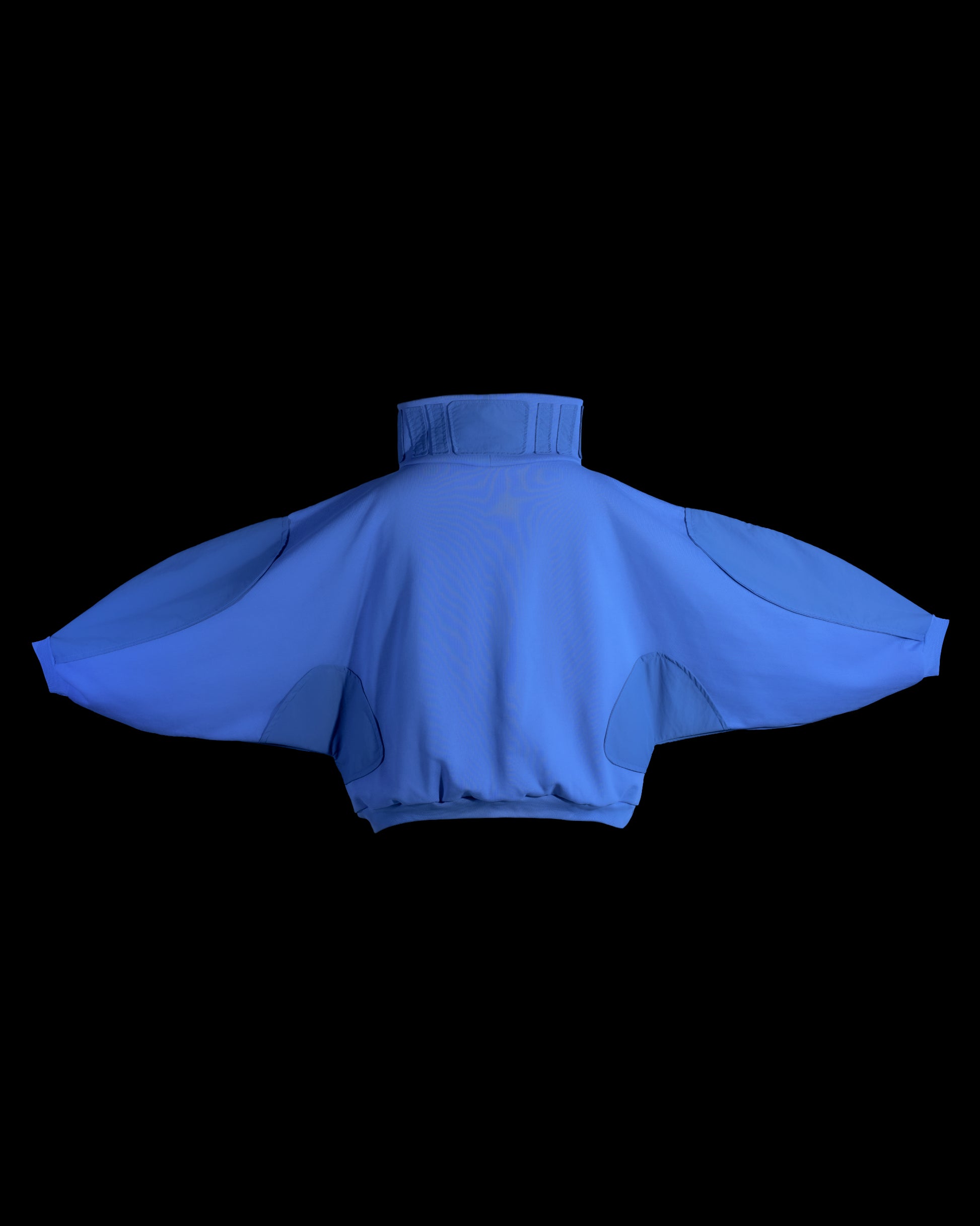 blue space streetwear archive fashion sweater, back view