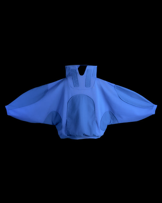 blue space streetwear archive fashion sweater, front view