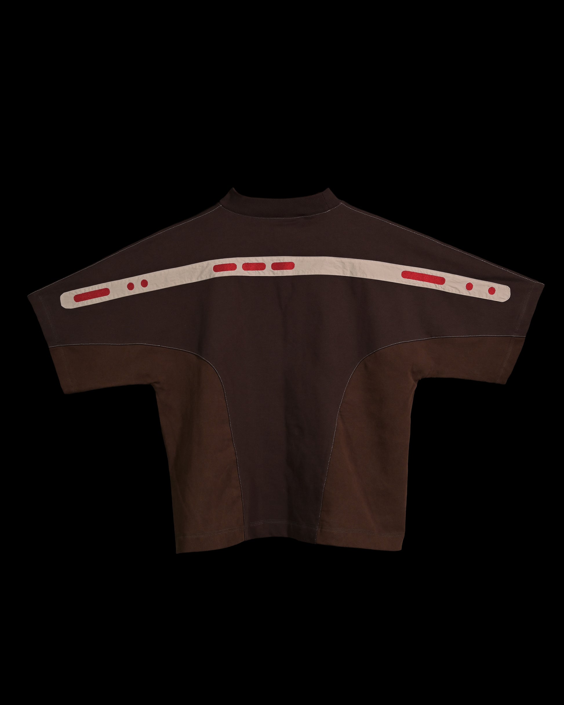 brown earth tone industrial terrain tee, back view