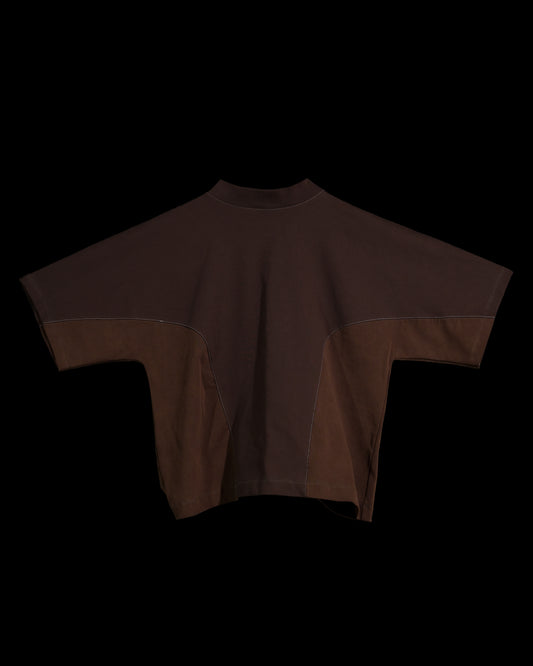 brown earth tone industrial terrain tee, front view