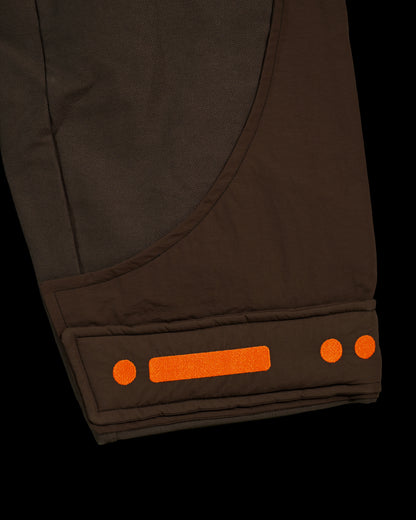 brown lunar moon cargo work wear pants, embroidery view