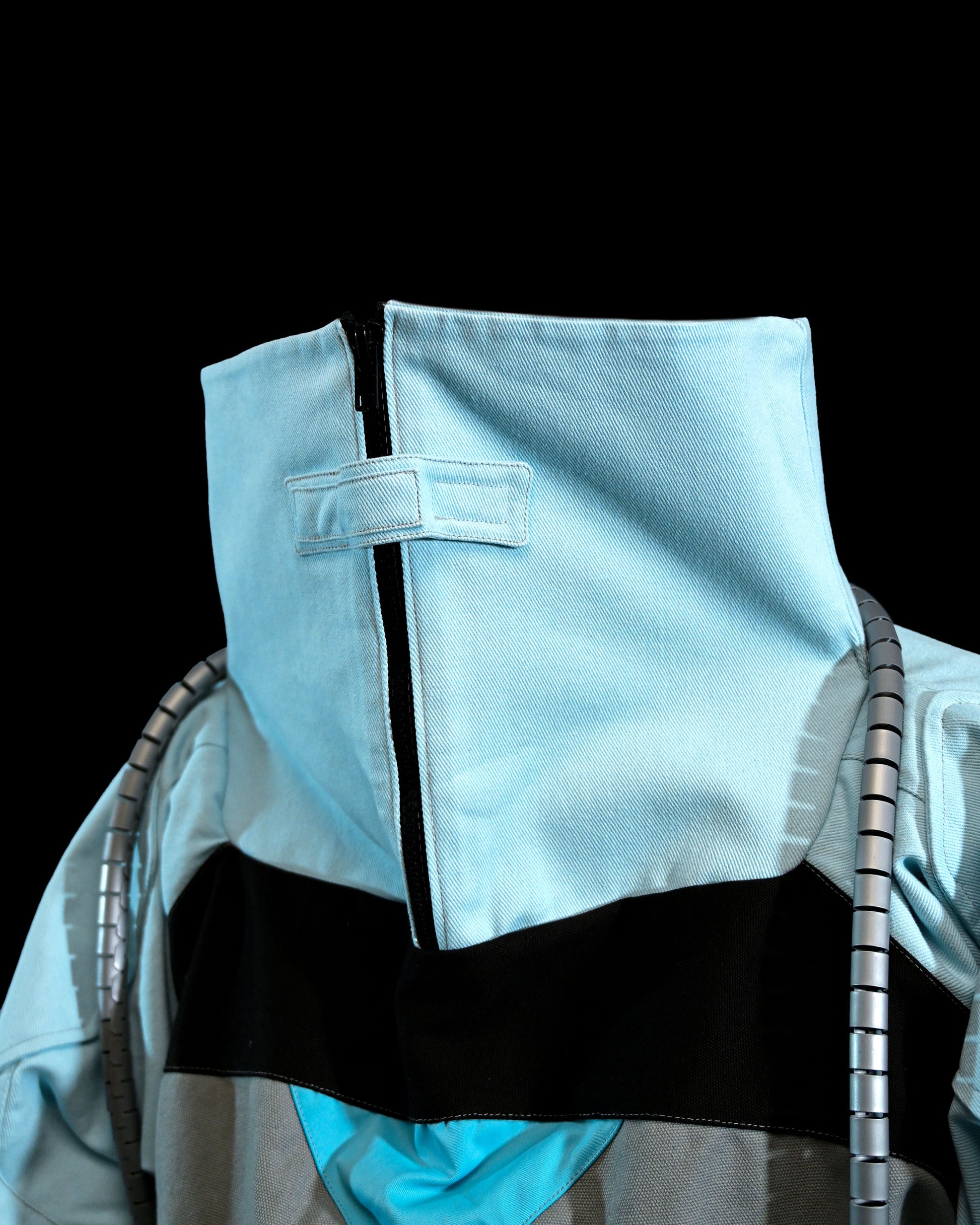 cryogenic ice planet streetwear archive half zip, zipper