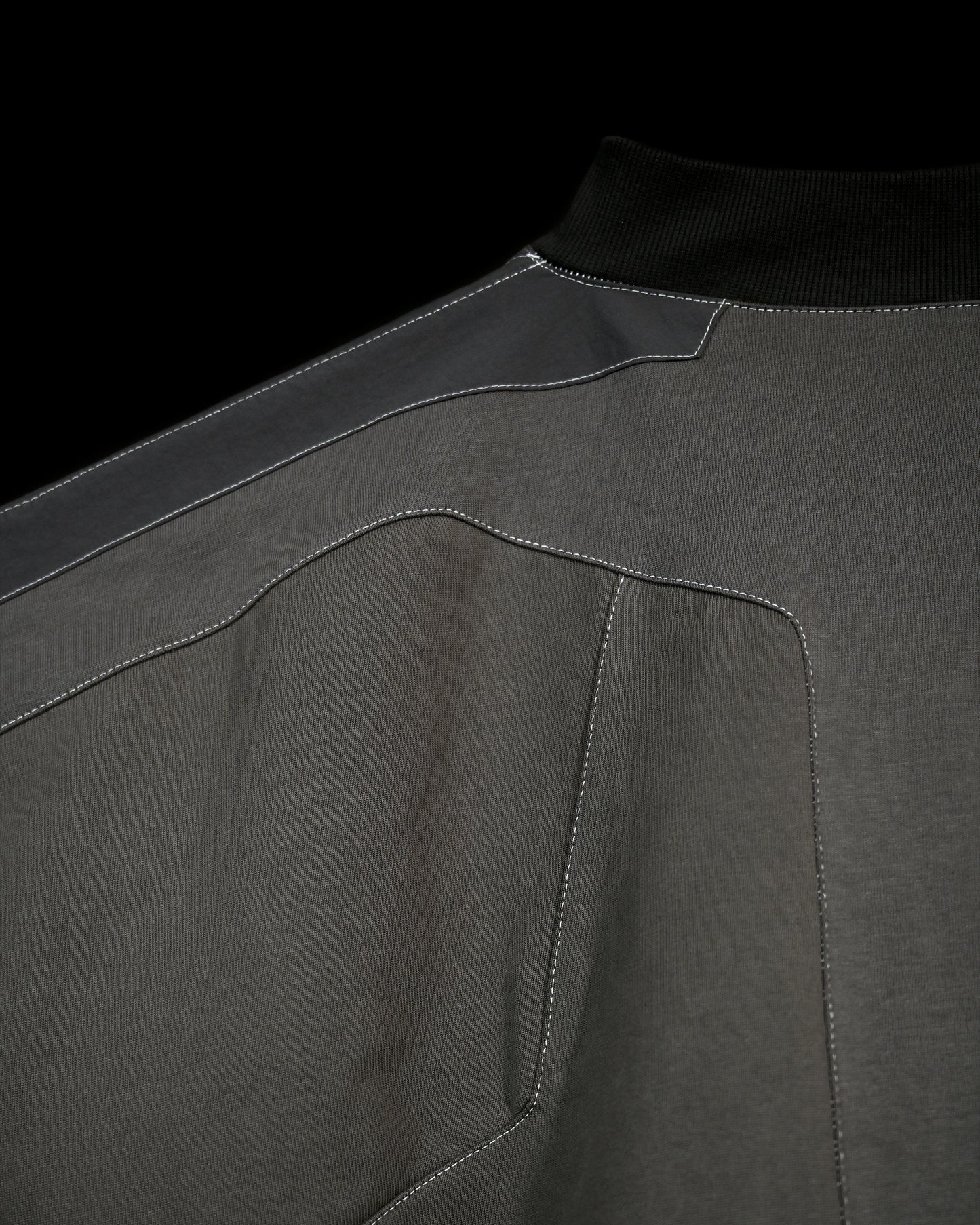 dark grey meta verse cybernetic tee, back detail