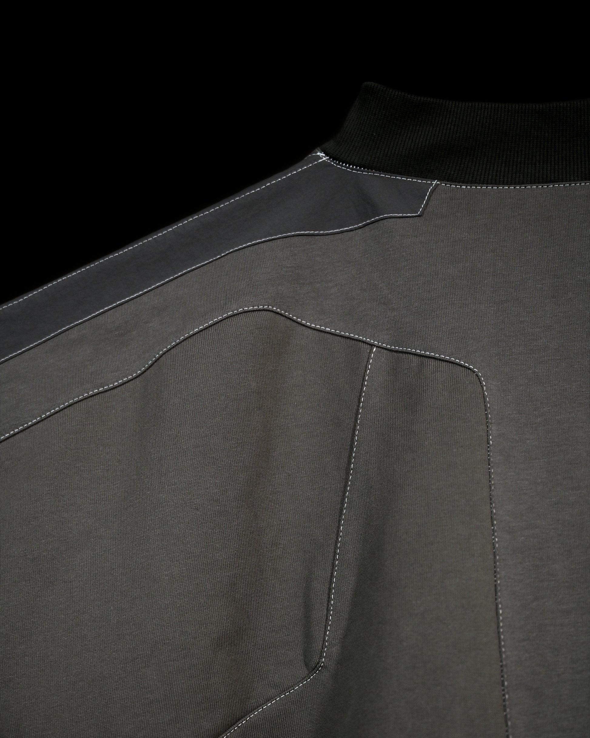 dark grey meta verse cybernetic tee, back detail