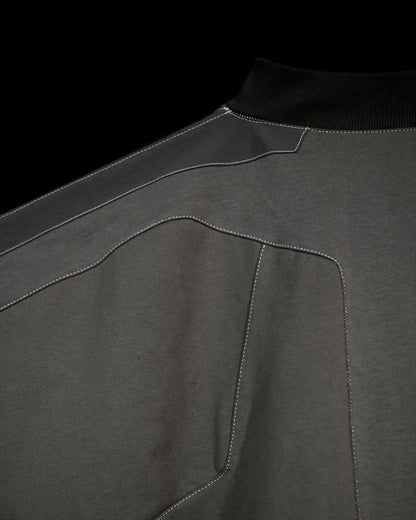 dark grey meta verse cybernetic tee, back detail