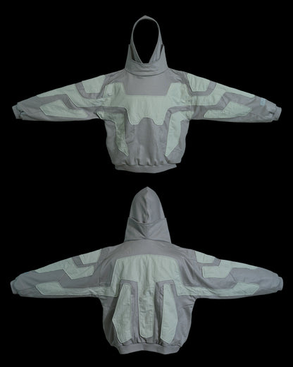 extraterrestrial alien sci-fi clothing hoodie, front view