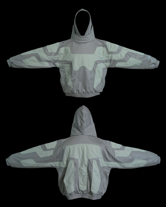 extraterrestrial alien sci-fi clothing hoodie, front view