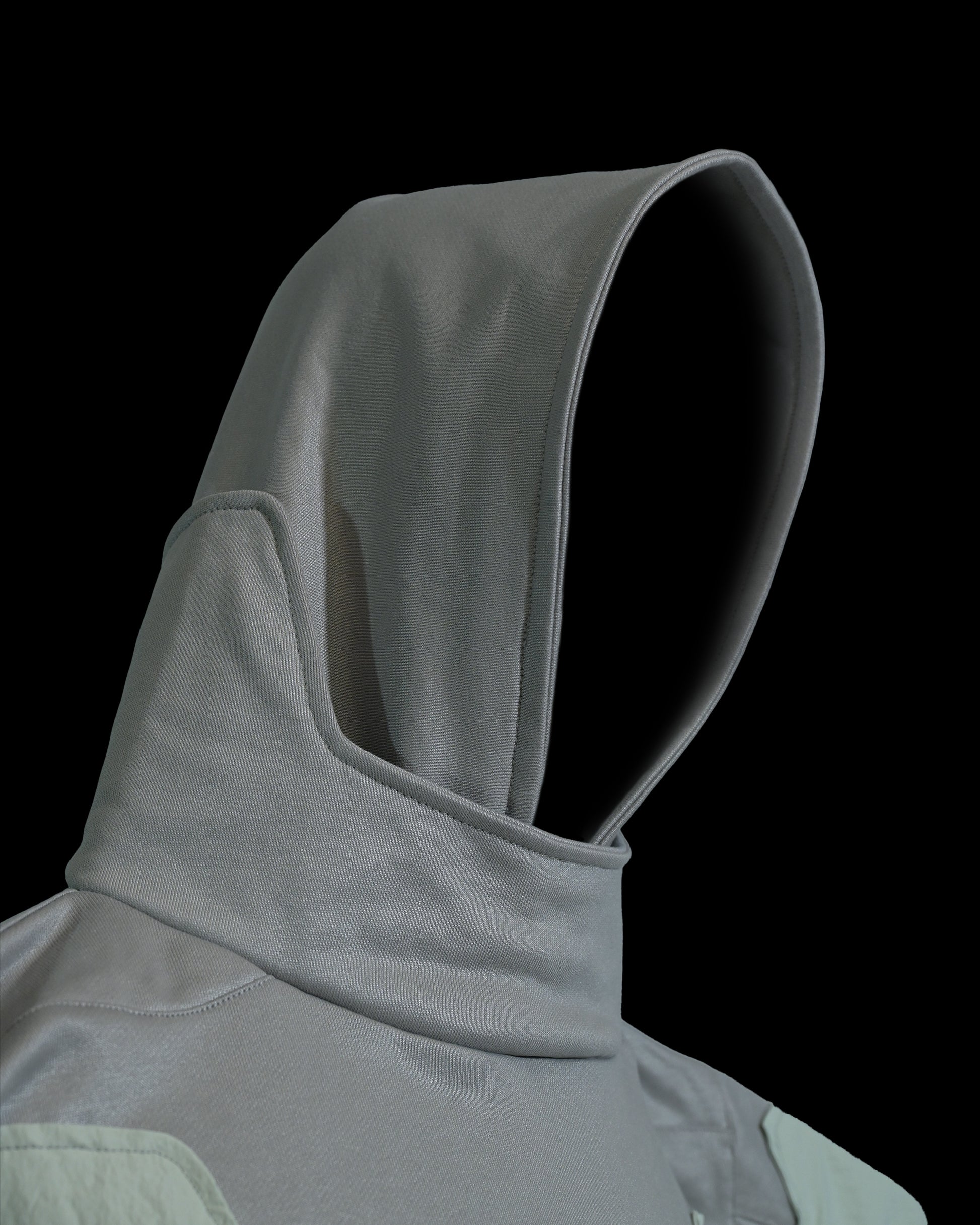 extraterrestrial alien sci-fi clothing hoodie, hood view