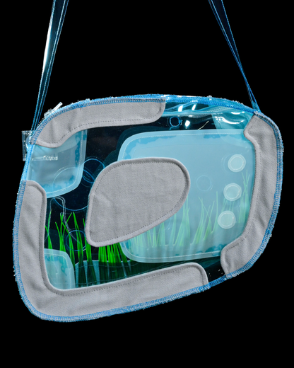 frutiger aero eco utopia 2000s tote bag, back view
