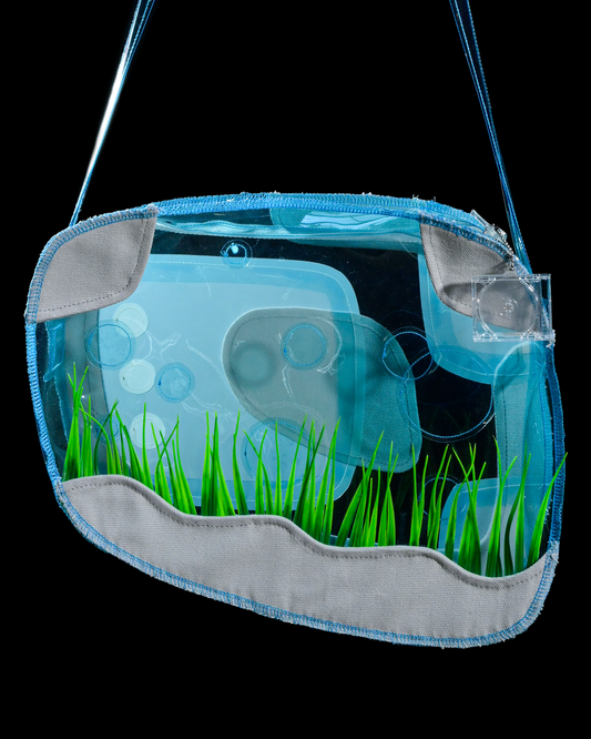 frutiger aero eco utopia 2000s tote bag, front view