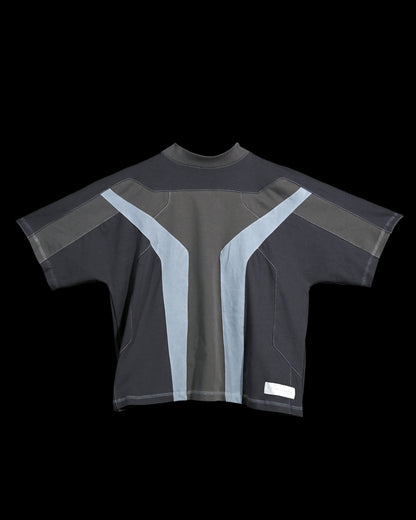 grey dykstraflex android tech core tactical tee, front view