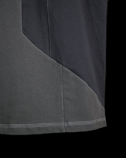 grey dykstraflex android tech core tactical tee, overlock stitching