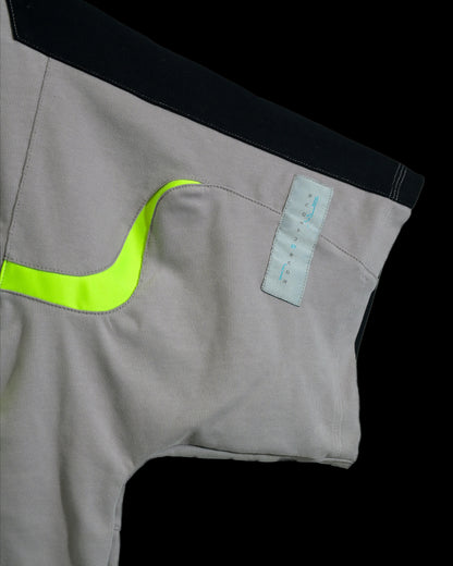 grey sci-fi clothing techwear shirt, woven tag