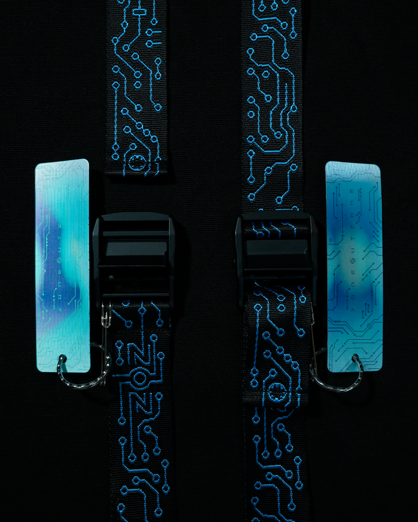 grid futuristic cyberpunk archive clothing streetwear belt, hangtag
