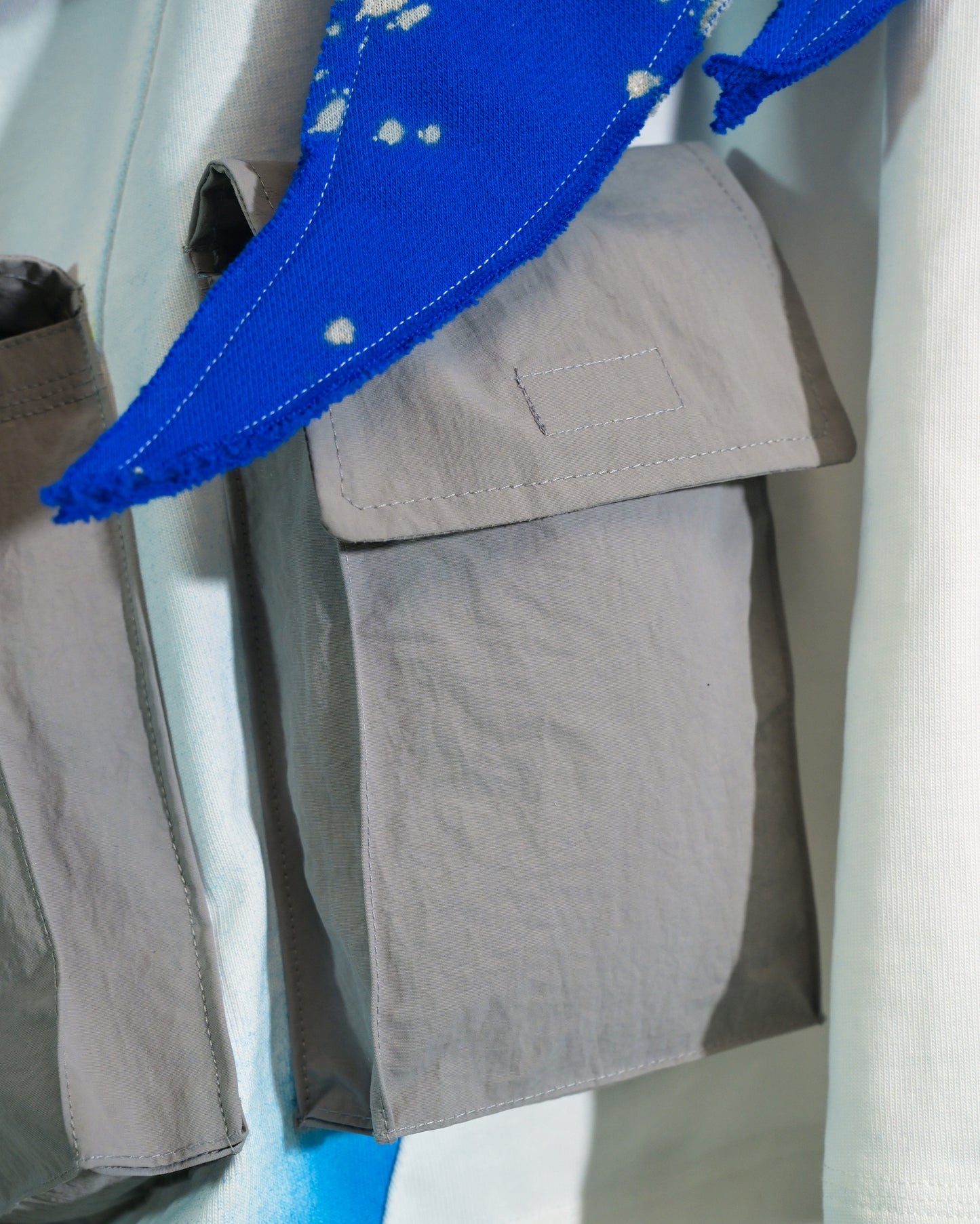 ice planet sci-fi space core cryogenic tee, cargo pocket view